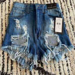 High Waisted Denim Shorts
